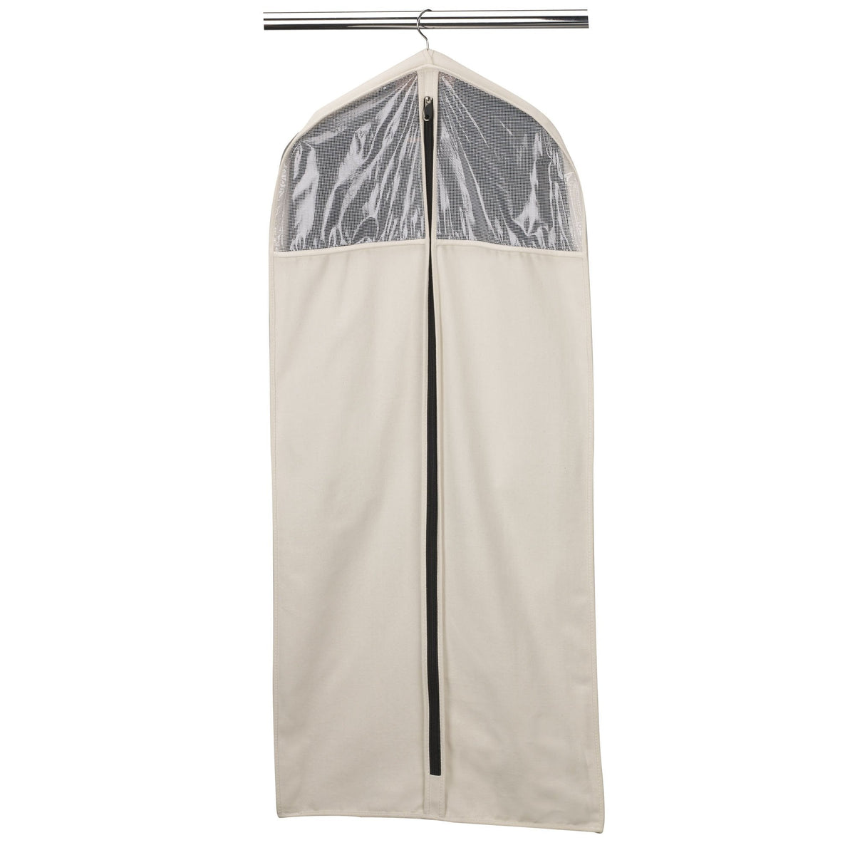 Household Essentials 3392-1 Cedarline Collection Hanging Garment Bag | Dress and Suit Protector | Natural Cotton Canvas,Off-White
