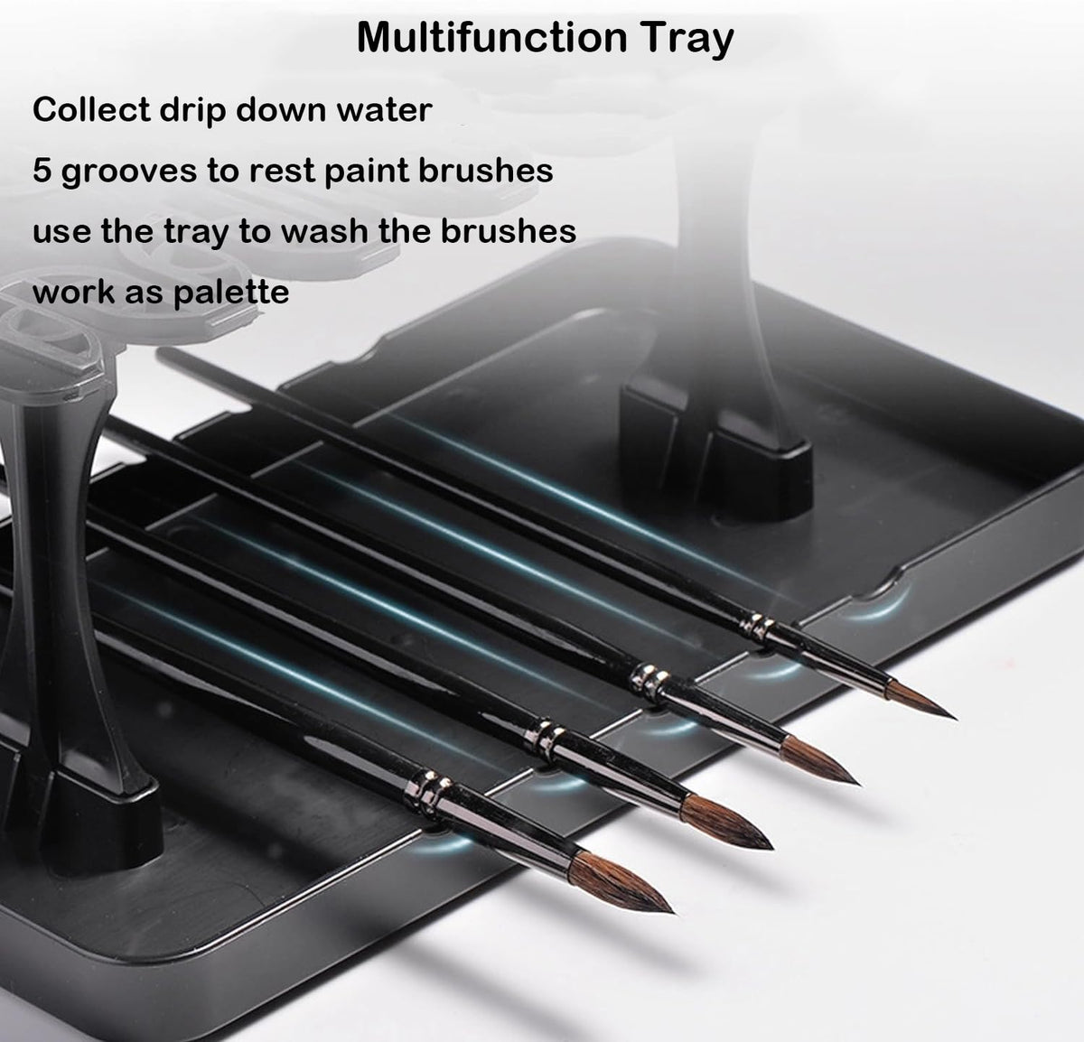 MIXJOY Artist Paint Brushes Drying Rack Holder Bristles Pointing Down Detachable Drawing Pen Brush Organizer Hanger Protection for Long Brushes Thick Acrylic Watercolor Brush Stand