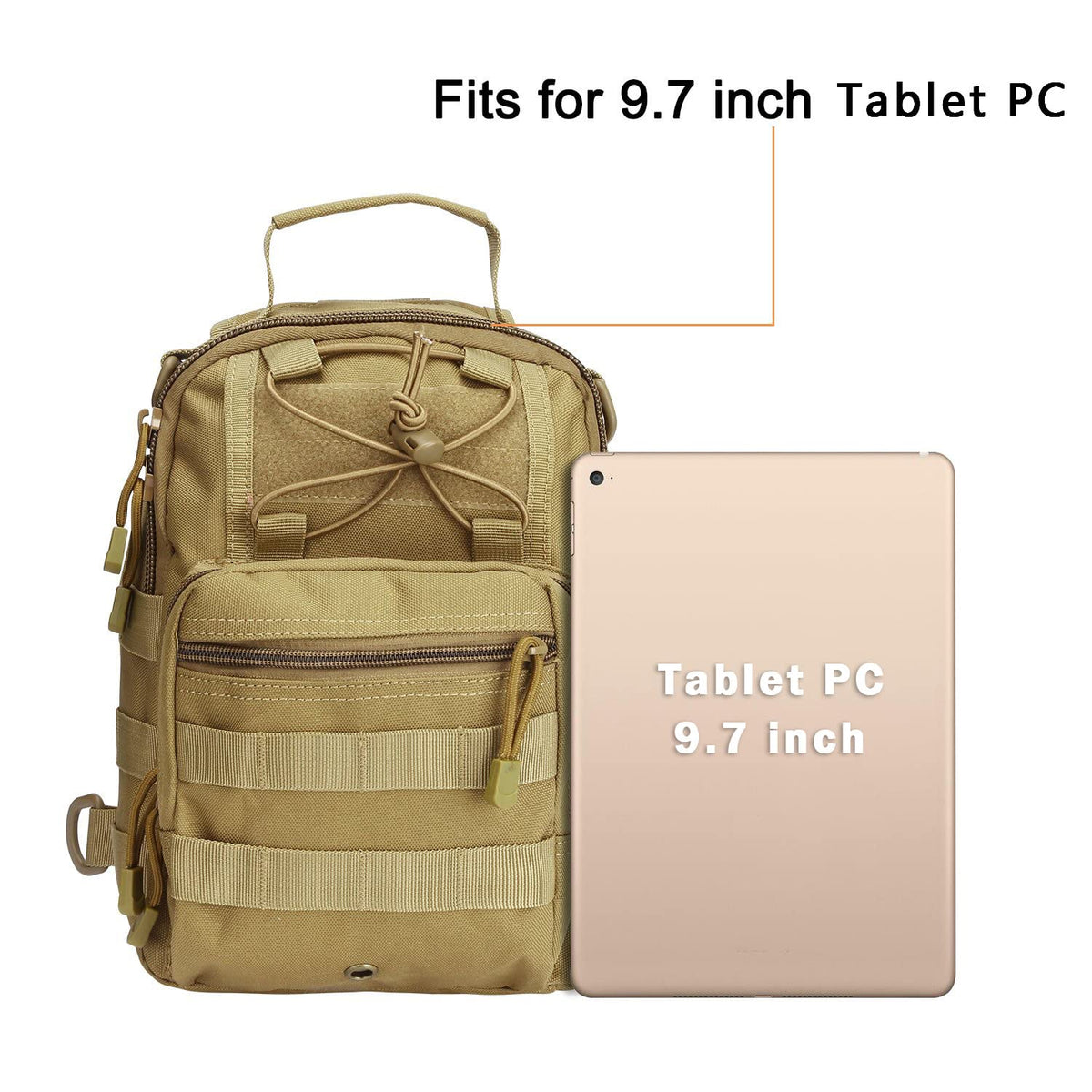 G4Free Outdoor Tactical Bag Backpack, Military Sport Bag Pack Sling Shoulder Backpack Tactical Pack for Every Day Carry