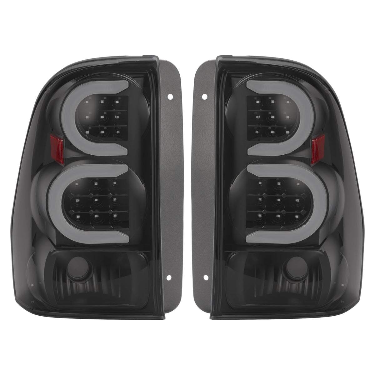 HECASA LED Tail Lights for 2002-2009 Chevy Trailblazer - Smoke Lens, Black Housing, Model MO-3454