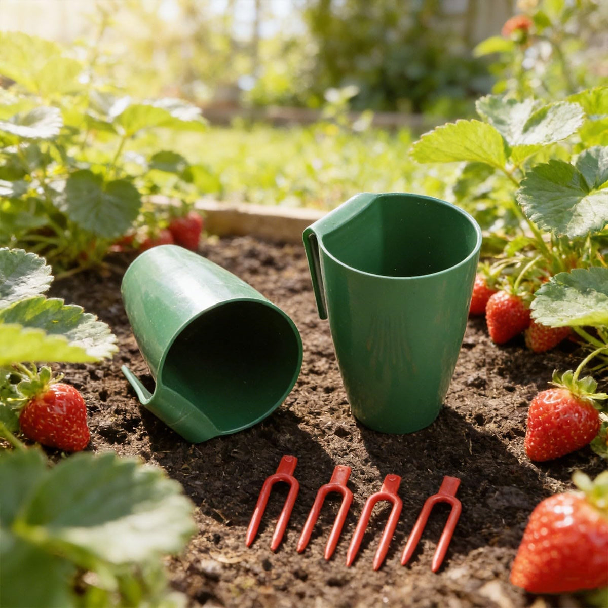 Shophubio Strawberry Rooting Kit, Plant Propagation Cups with Forks for Efficient Transplanting and Space Saving Indoor Outdoor Garden Greenhouse Use(Small)