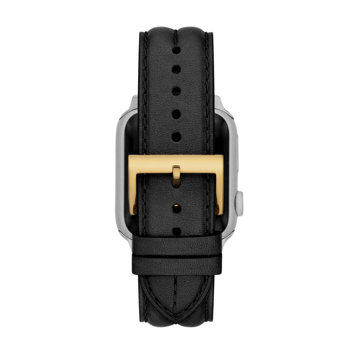 Tory Burch Women's Kira Black Leather Band for Apple Watch® (Model: TBS0107E)