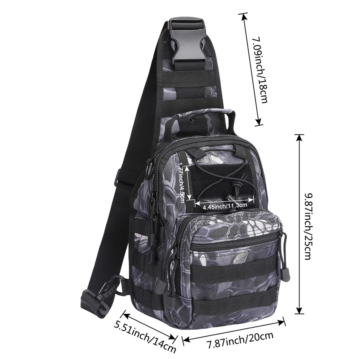 G4Free Outdoor Tactical Bag Backpack, Military Sport Bag Pack Sling Shoulder Backpack Tactical Pack for Every Day Carry