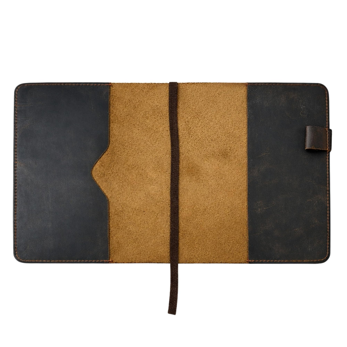 CestAntiQ XL Leather Journal Cover for Sketchbook (7.5 x 9.75 in), Compatible for Composition Notebook, Handmade Refillable Notebook Sleeve for B5, ... Journal Cover with Pen Loop – Rustic Brown