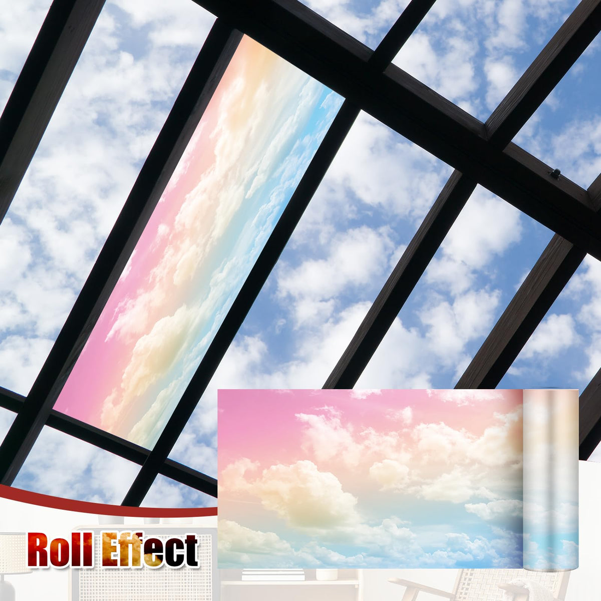 Outus Fluorescent Light Cover with 10 Magnets, 2 x 4 ft, Rainbow, Reduces Glare, Model TJRW-Outus-5516, White