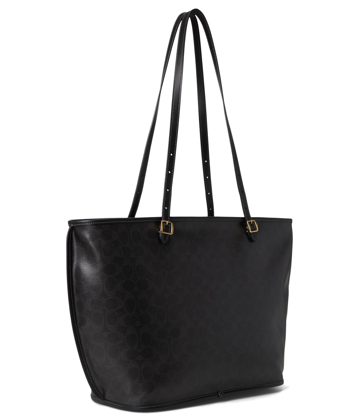 Coach Women's Taxi Tote Bag In Signature Canvas Black Black One Size