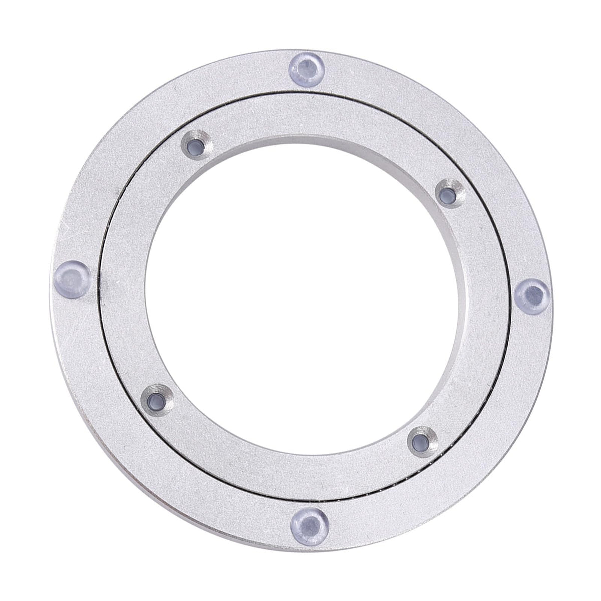 Heavy Duty Aluminium Alloy Rotating Bearing Plate, Round Table Turntable for Dining Cake Display TV Stand, Smooth Swivel Base with Pre Drilled Holes for Easy Mounting (8 inches*H8.5MM)