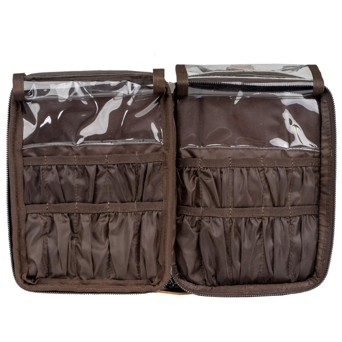 STS Ranchwear Vaquero Glamour STS-34330 Zip Around Full Grain Leather Cosmetic Organizer with 2 Compartments, Multi