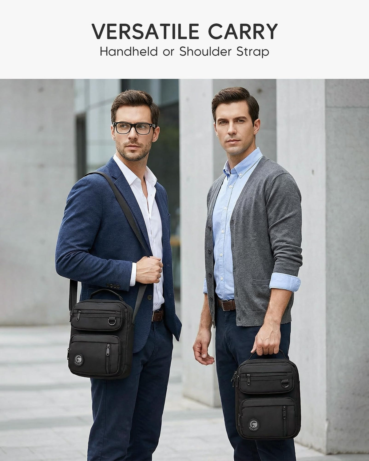 Nixjoro Men Purse for Crossbody Shoulder Satchel Messenger Bag for Father's Day Birthday Valentine Christmas Anniversary, Black