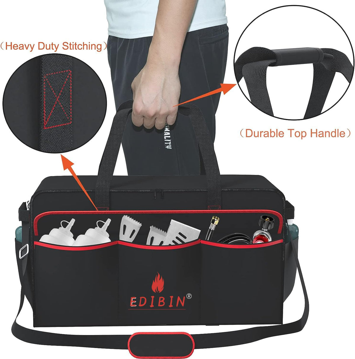 Grill Carry Bag for Pit Boss Grills 75275 Two-Burner Portable Grill,Heavy Duty Waterproof Tabletop Griddle Cover for Pit Boss Griddle 75275