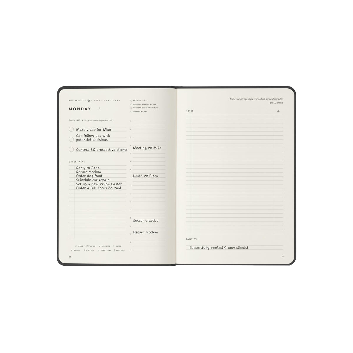 Full Focus Gray Linen Planner by Michael Hyatt - The #1 Daily Planner to Increase Focus, Eliminate Overwhelm, and Achieve Your Biggest Goals - Hardcover
