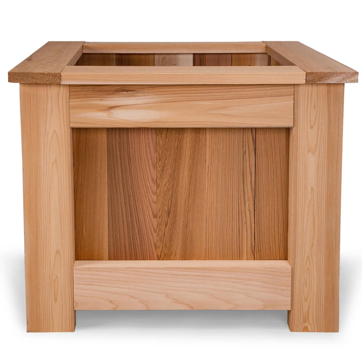 All Things Cedar Box Planter, Elevated Outdoor Cedar Wood Garden Bed, 2 Ft Wide, Natural