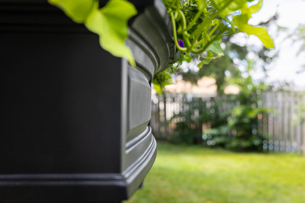 Mayne Nantucket 5-Foot Window Box – Self-Watering, Weather-Resistant Planter for Flowers – Durable Design for Outdoor Use, Perfect for Windows