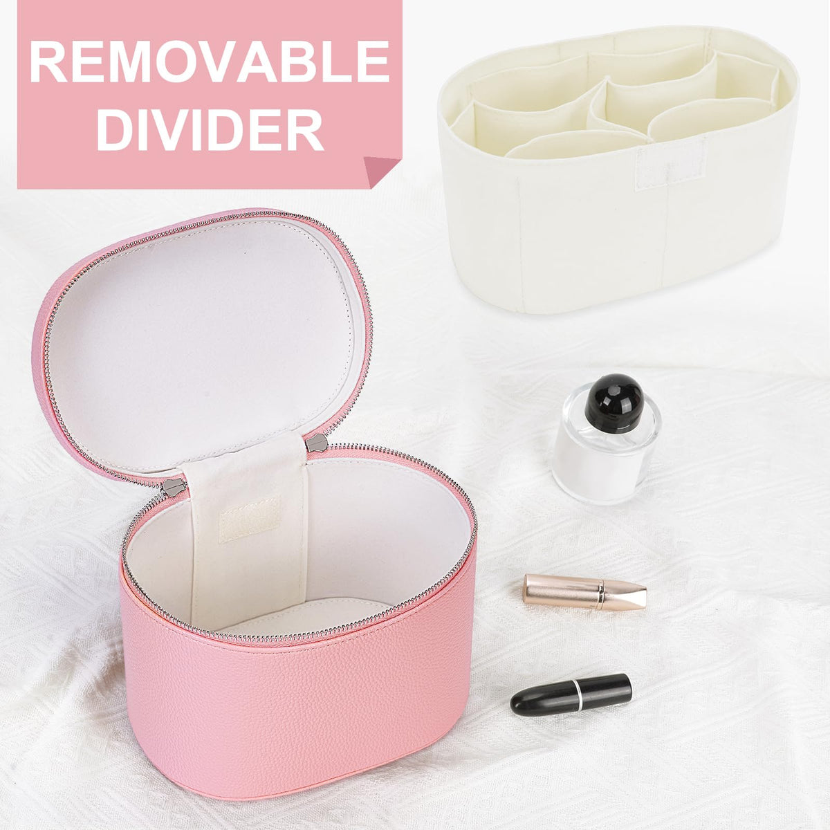 YFGBCX Makeup Bag Vanity Case with Removable Divider Travel Toiletry Bag Portable Cosmetic Bag Makeup Organizer Case
