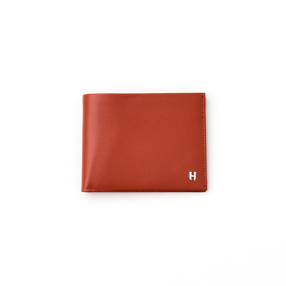 HELMBROOK London Wallet for Men, Slim Minimalist RFID Full Grain Leather, Handcrafted Bifold, 6 Card Slots, Gift Box Pouch, Christmas Birthday, Tan