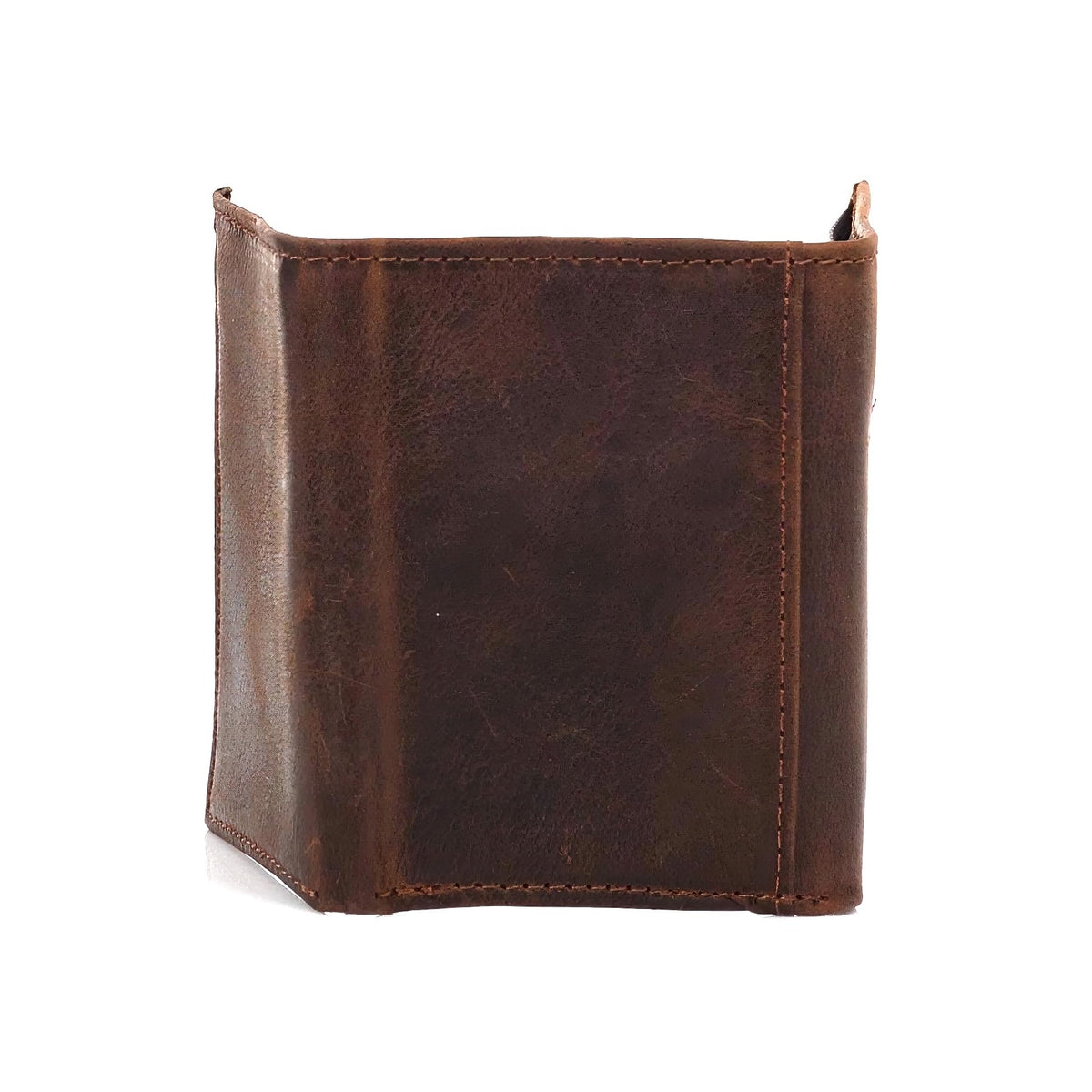 ARIAT Men's Distressed USA Flag Leather Trifold Wallet