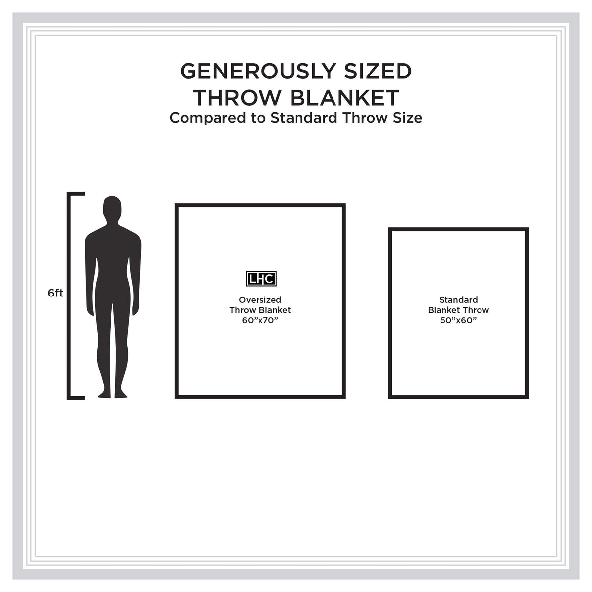 Throw Blanket- Luxurious, Soft, Hypoallergenic Premium Blanket with Gift Box, 60”x70” by BH (Striped)