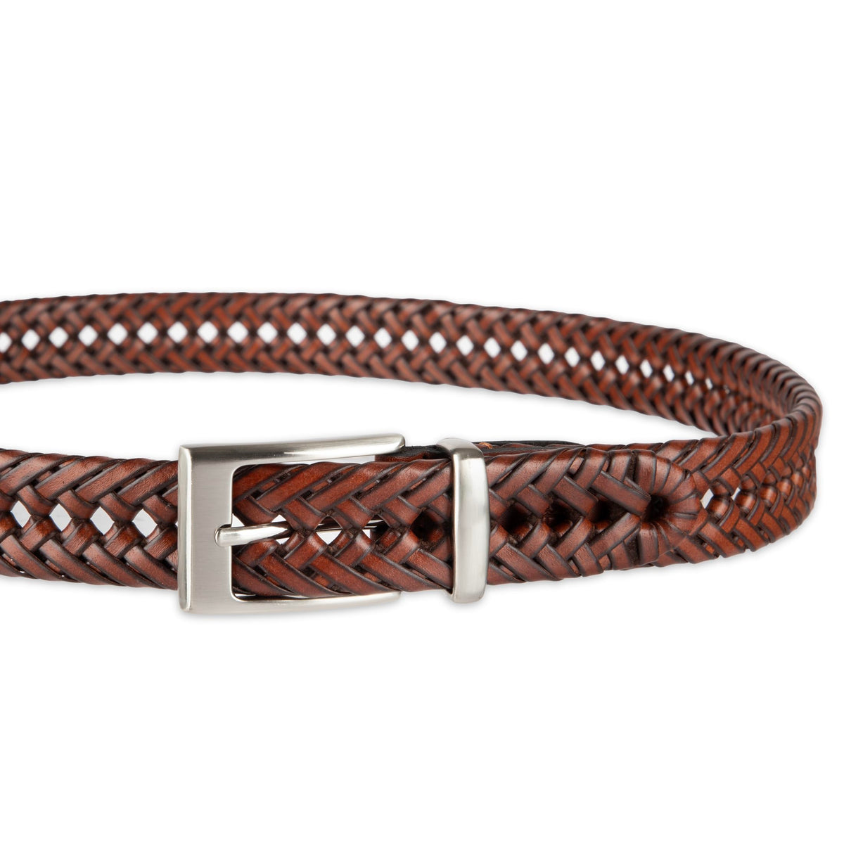 Dockers Men's Leather Braided Casual and Dress Belt,Tan Lace,38