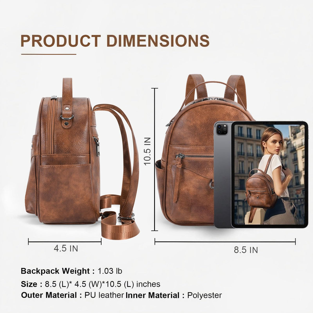 KITEVIUN Mini Backpack Purse for Women Fashion Cute Small Travel Backpacks Daypacks Shoulder Handbag
