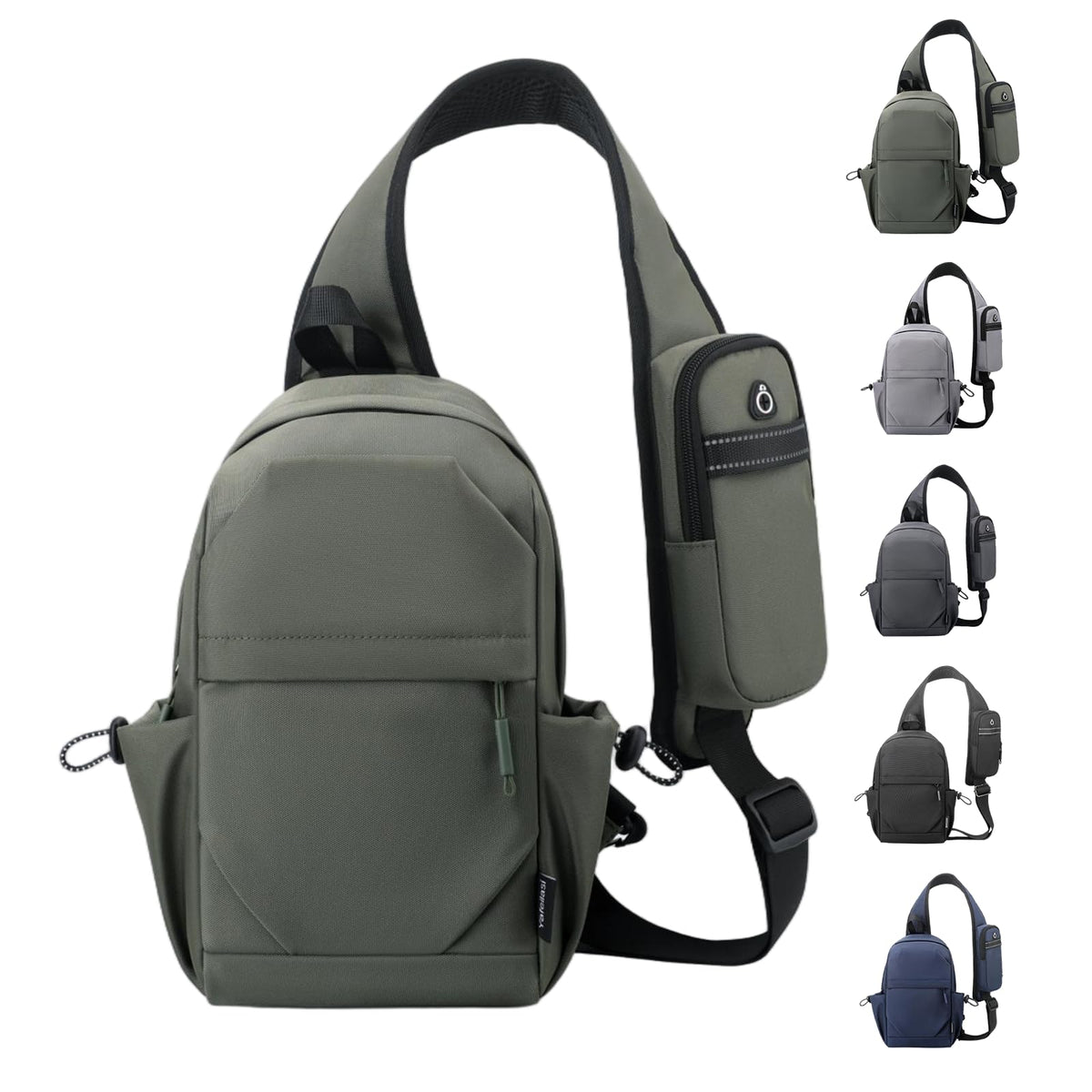BIRDDIE Small Sling Crossbody Bag For Men And Women, Nylon Hiking Shoulder Bag, Waterproof Small Backpack, Suitable For Cycling, Hiking, And Travel