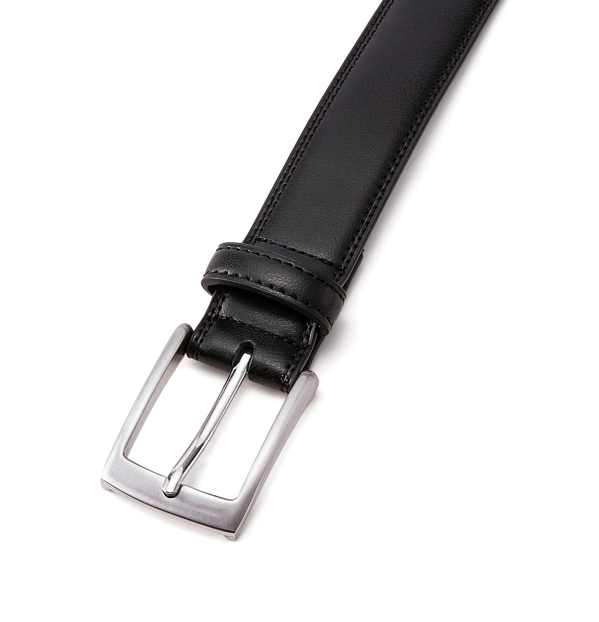 MILORDE Men Black Belts, Fashion & Classic Design for Dress and Causal (Size 34 (Waist 32), Basic Black)