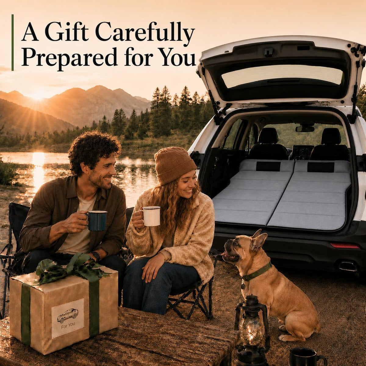 MGRFTOX Car Mattress Non-Inflatable Car Camping Mattress, Foldable Trunk Sleeping Pad with Split Design, Portable Car Bed for Road Trips, Camping, Travel, for Jeep Cherokee 2014-2023，for Jeep