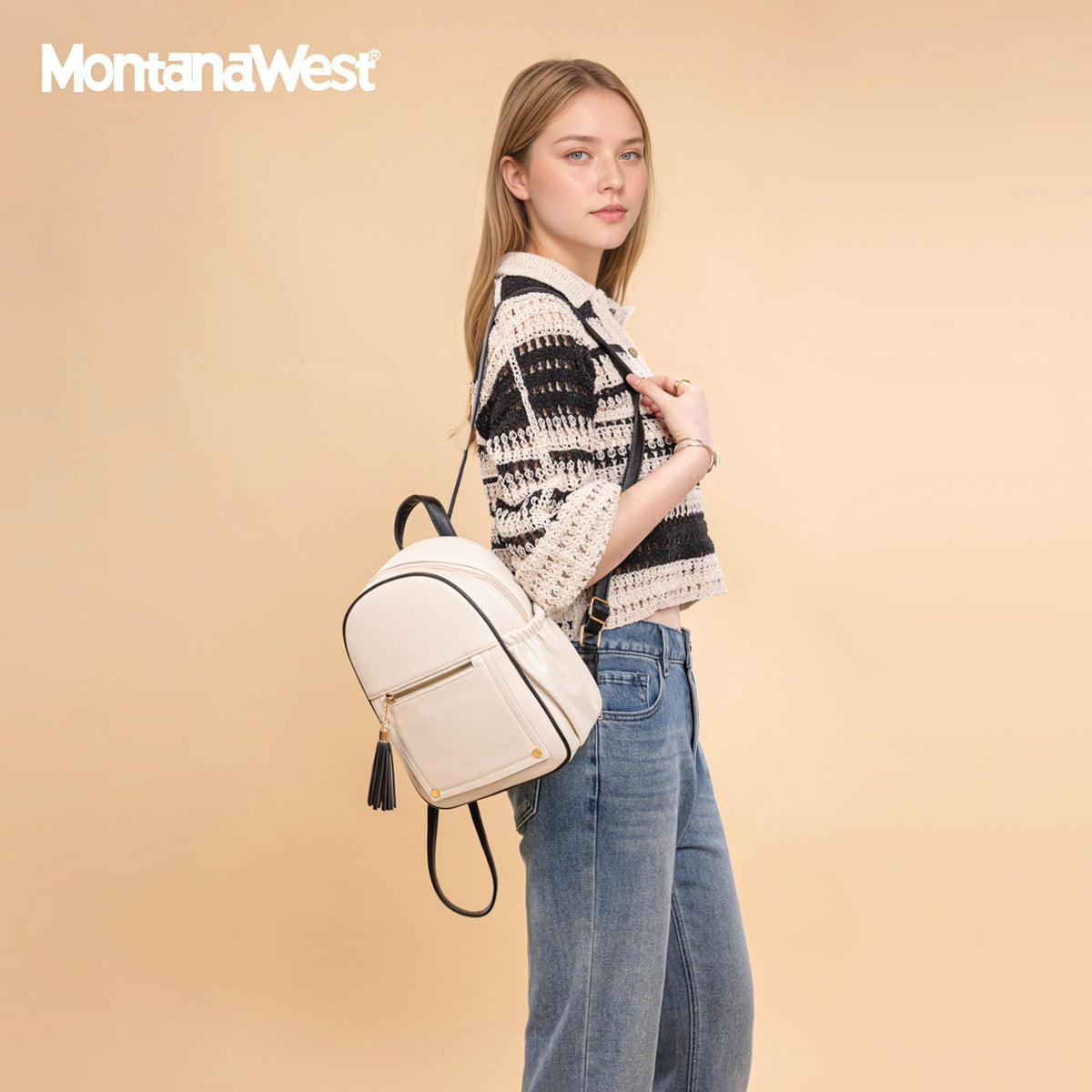 Montana West Mini Backpack Purse for Women Anti Theft Backpacks with Secured Zipper and Tassel