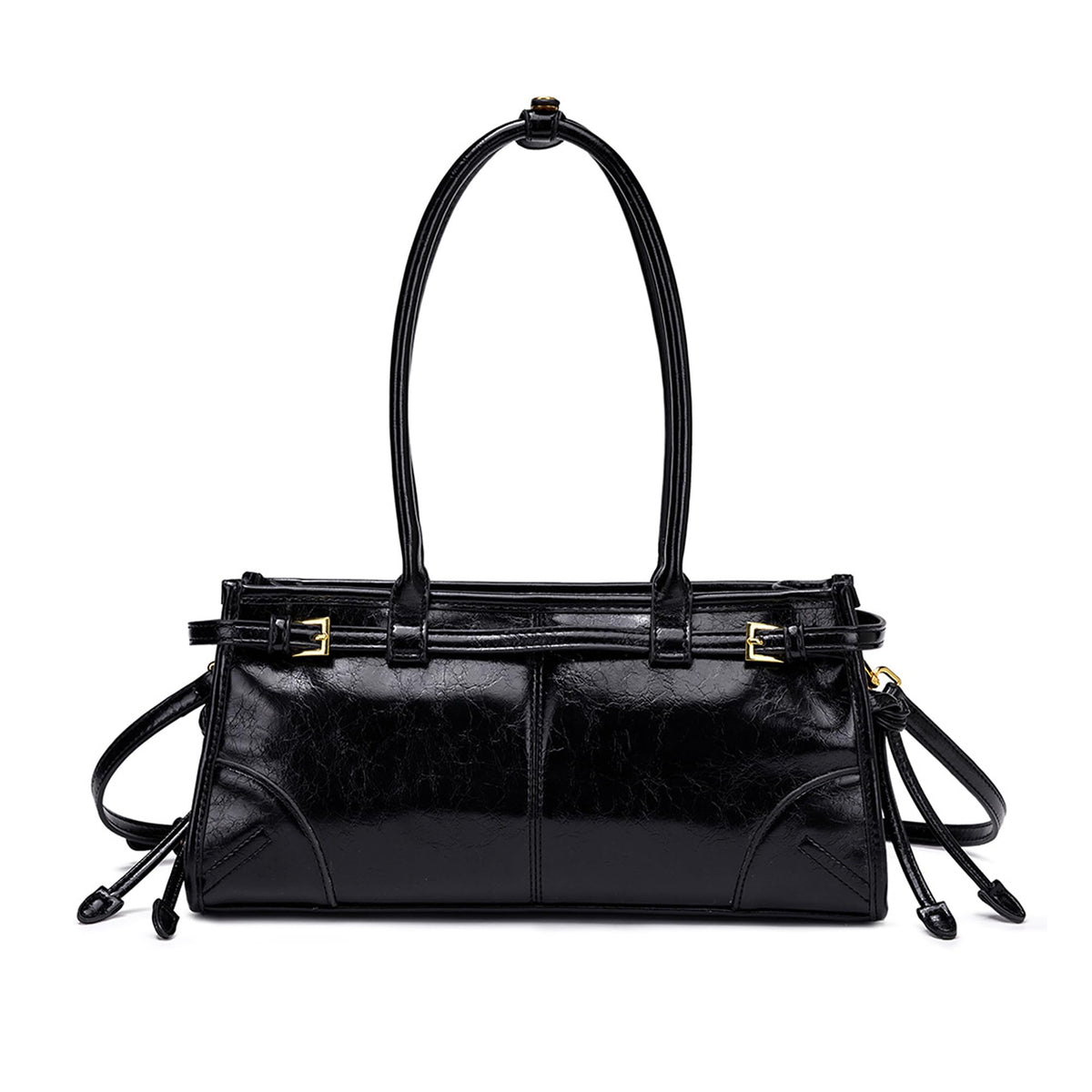 NEWBELLA Women's Soft PU Leather Clutch Purse with Top Handle - Convertible Satchel Tote and Shoulder Bag for Work and Evening Use