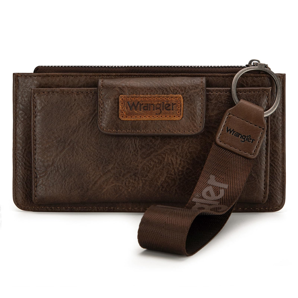 Montana West X Wrangler Minimalist Wallet Women Card Cases & Money Organizers Wristlet with Wallet Large Clutch with Coin Purse Smooth Zipper and Rfid Lining