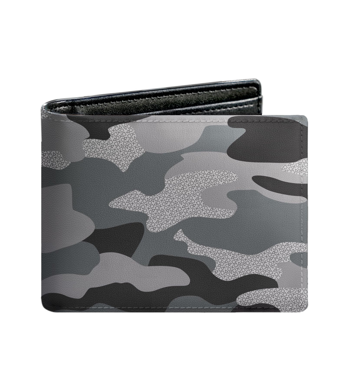 WRIGAEL Credit Card Holder Wallet Rfid Blocking Kids Boys Bifold Teen Cool Cute for Cash with ID Window Cardholder Teenage Teenager, Black Grey