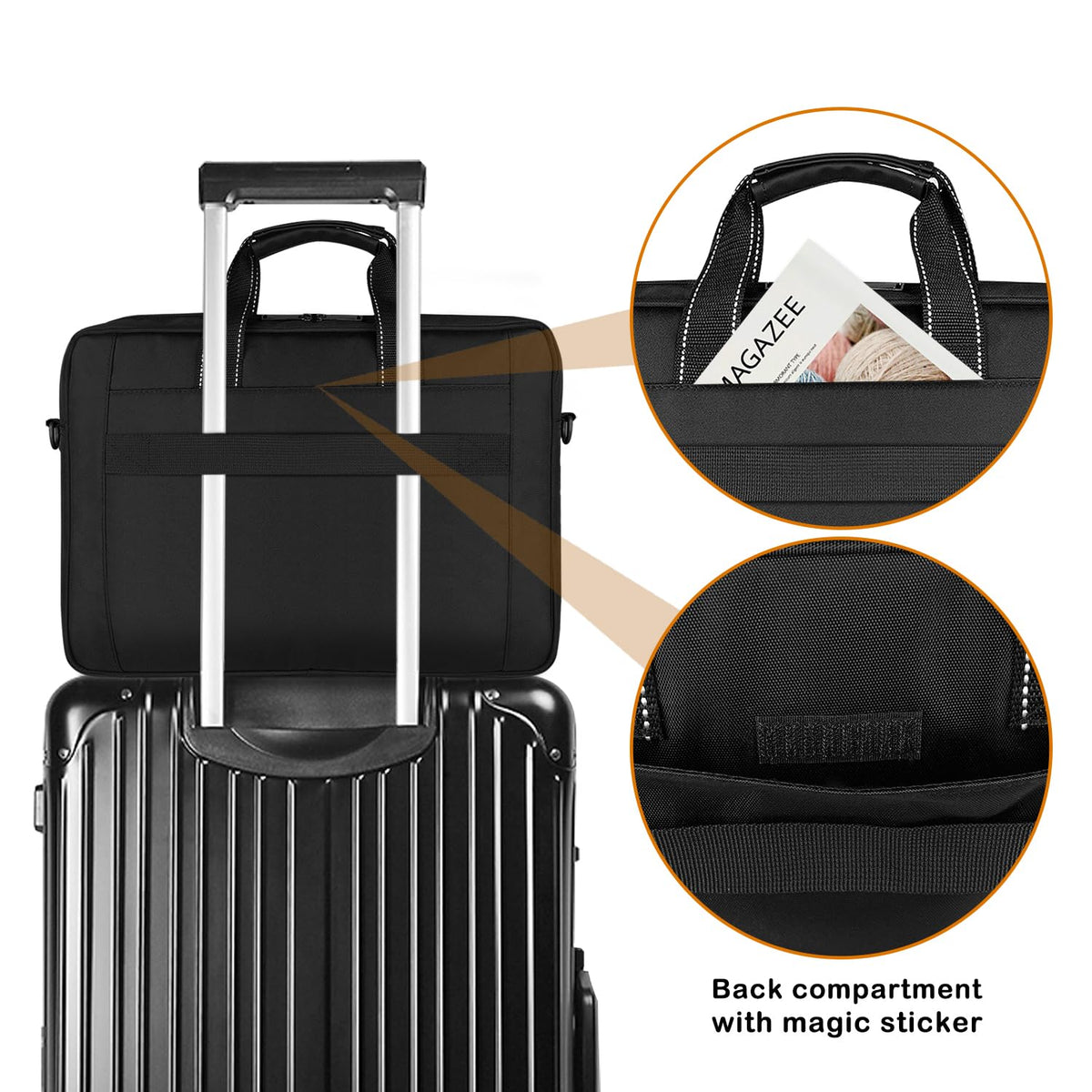Enkinil 17 inch Waterproof Protective Laptop Messenger Briefcase with Adjustable Shoulder Strap, Men Women Travel/Business Bag Compatible with HP ZBook,ThinkPad,DELL Inspiron