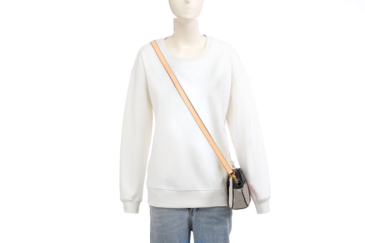 LDKJ Vachetta Leather Adjustable Crossbody Strap for Women's Crossbody Handbags (Beige)