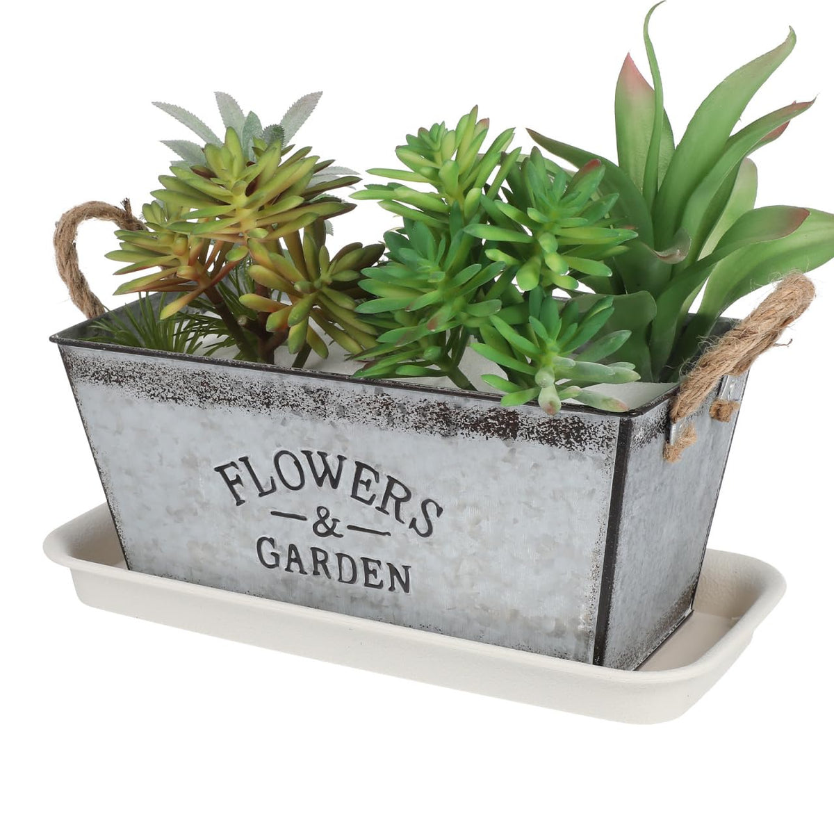Alasum 5-Pack Beige Rectangular Plant Drip Trays - Durable Plastic Flower Pot Saucers for Windowsill Bonsai and Potted Plants - Water-Saving and Breathable Drainage Catch Trays for Indoor and Outdoor