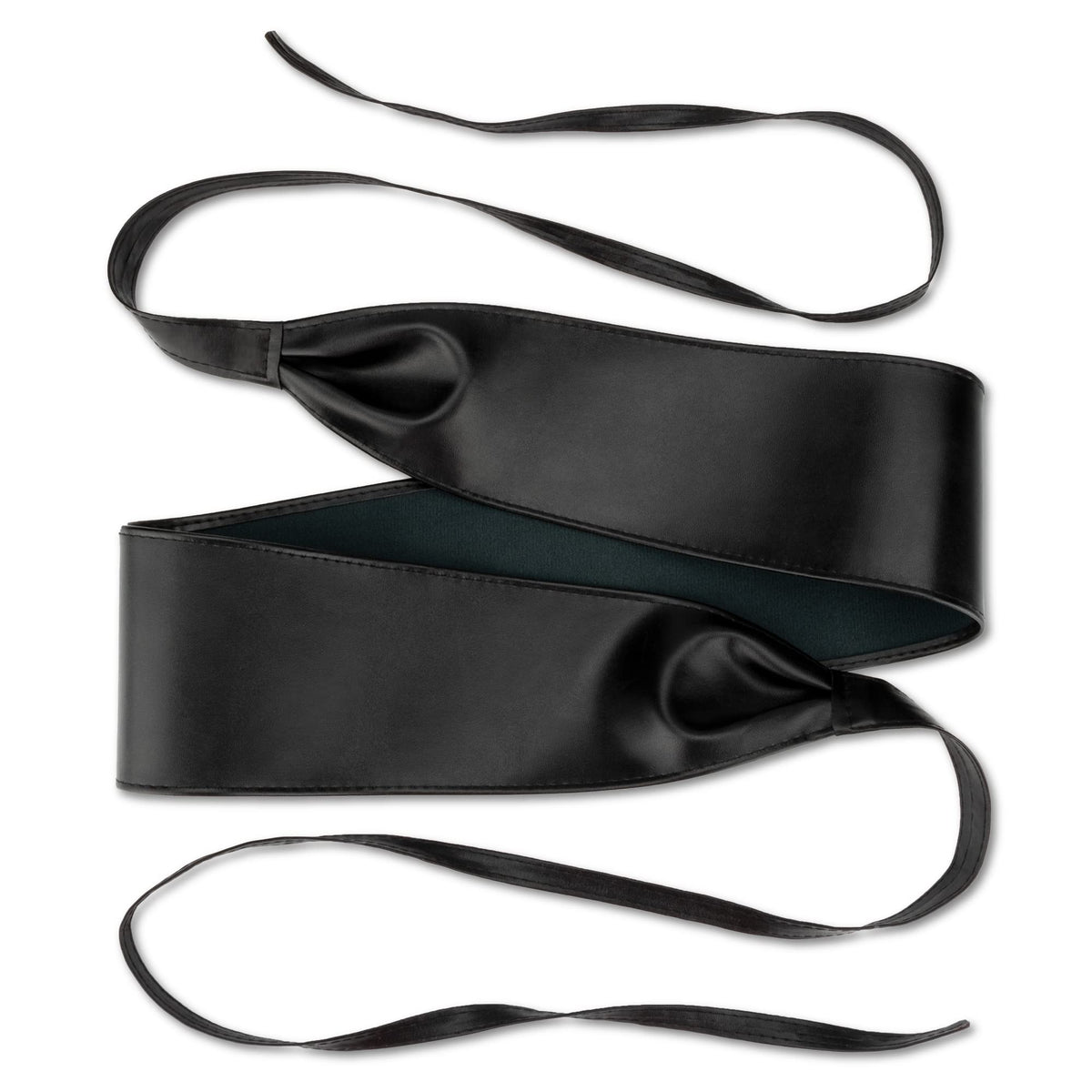 macoking 2 Pack Wide Obi Belts for Women Lace Up Wrap Thick Faux Leather Corset, Black&Brown, L