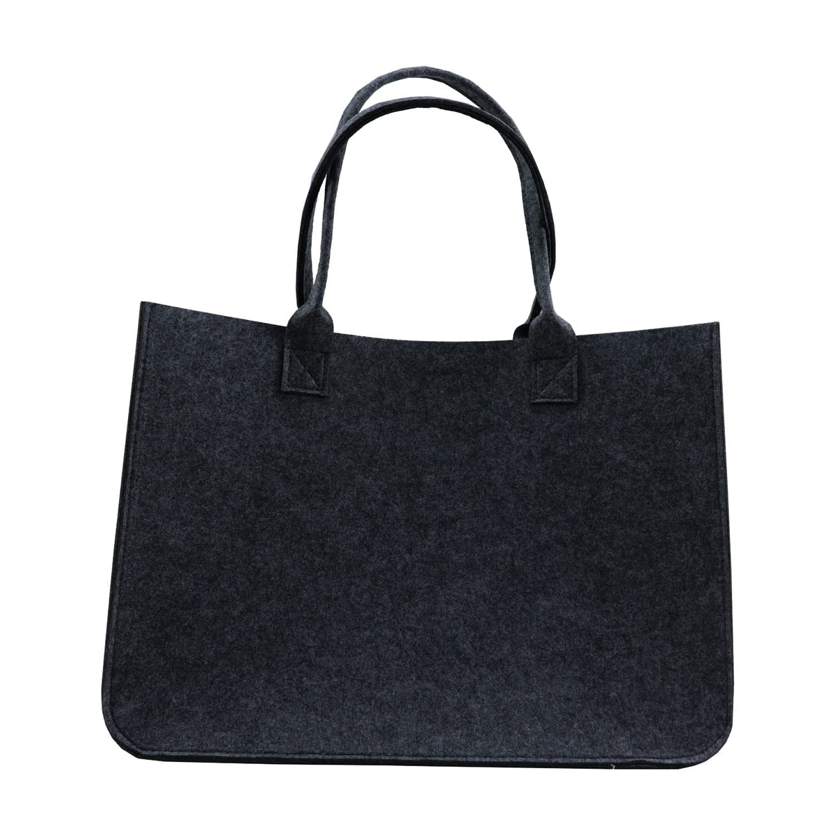 MEIANJU Kitchen Reusable Grocery Bags Felt Tote Bags 3pcs for Grocery Shopping Felt Bags (16"x12"x10", Dark Grey)