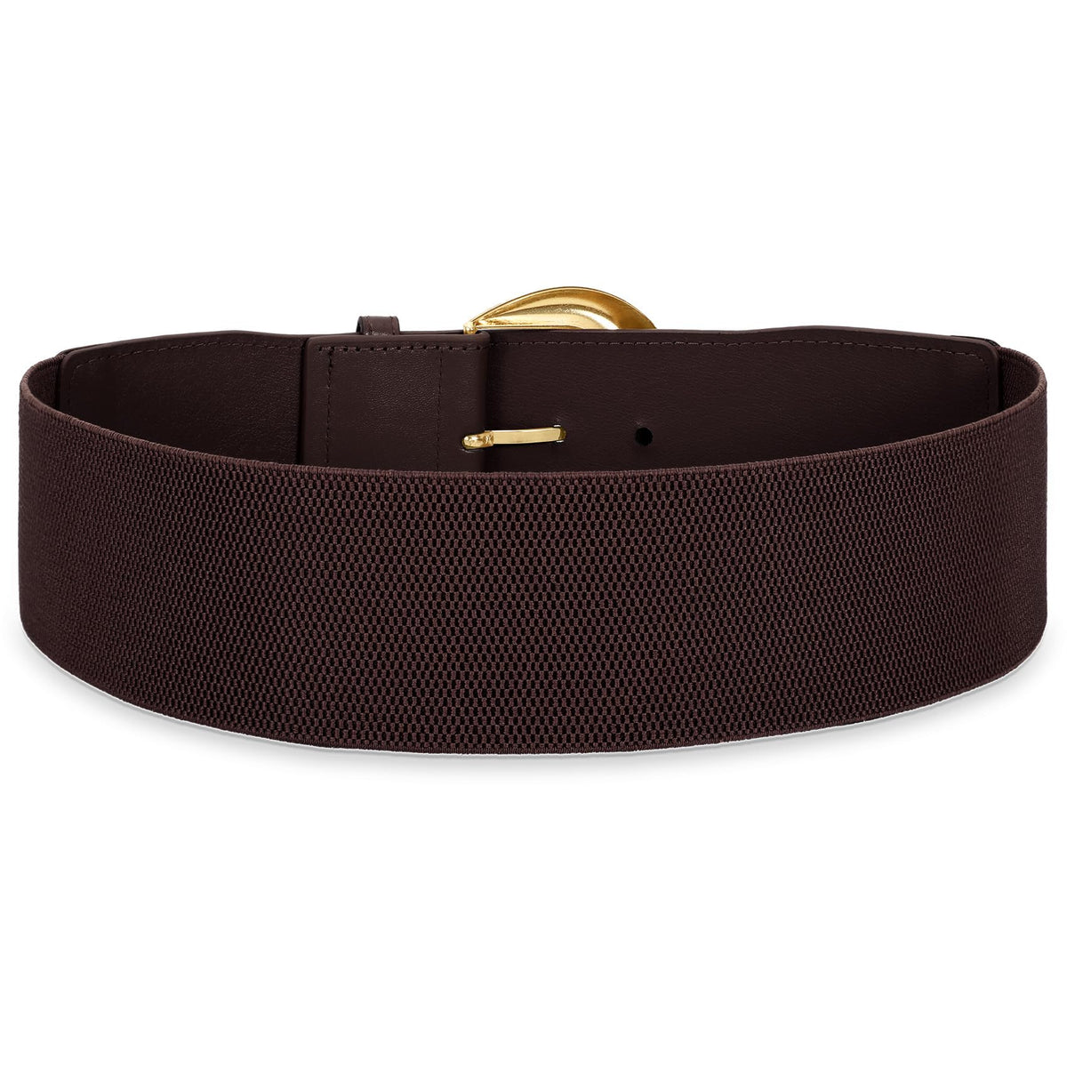 Women Wide Elastic Waist Belt for Dresses Fashion Thick Stretchy Belt for Trendy,coffee 35"