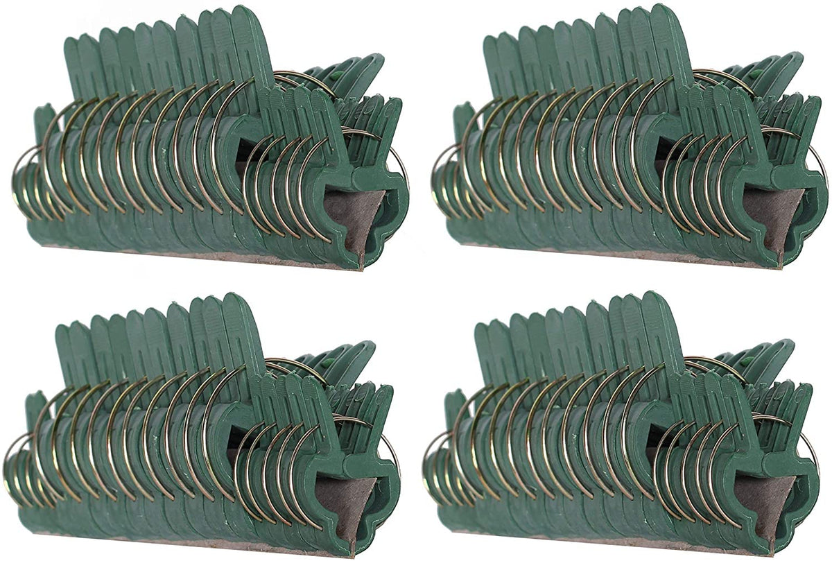 Plant Clips Green Gentle Gardening Plant & Flower Lever Loop Gripper Clips, Tool for Supporting or Straightening Plant Stems, Stalks, and Vines, Garden Clips, by RamPro (80 pc)