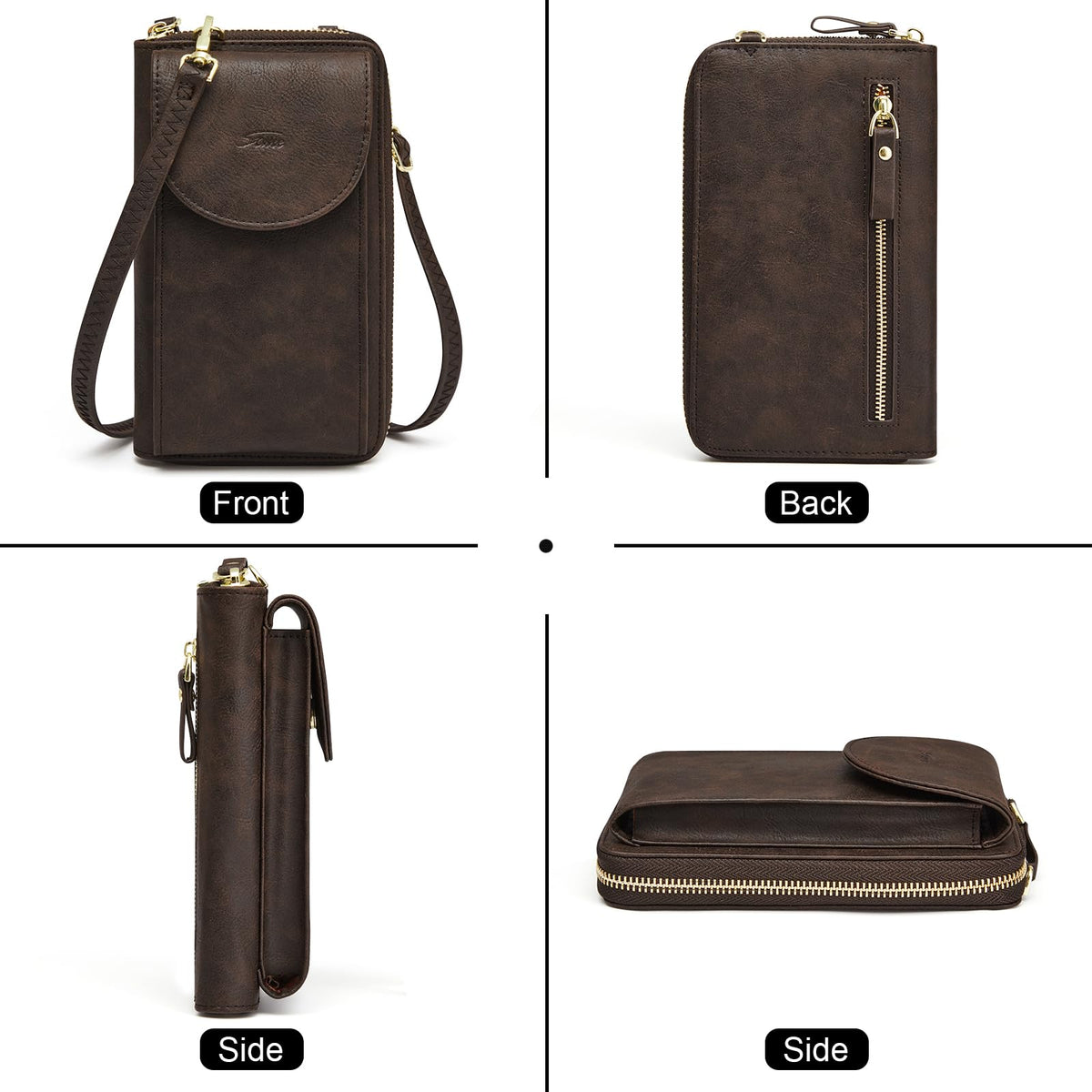 S-ZONE Small Crossbody Bags for Women Cell Phone Purse RFID Blocking Wallet Purses with Credit Card Slots