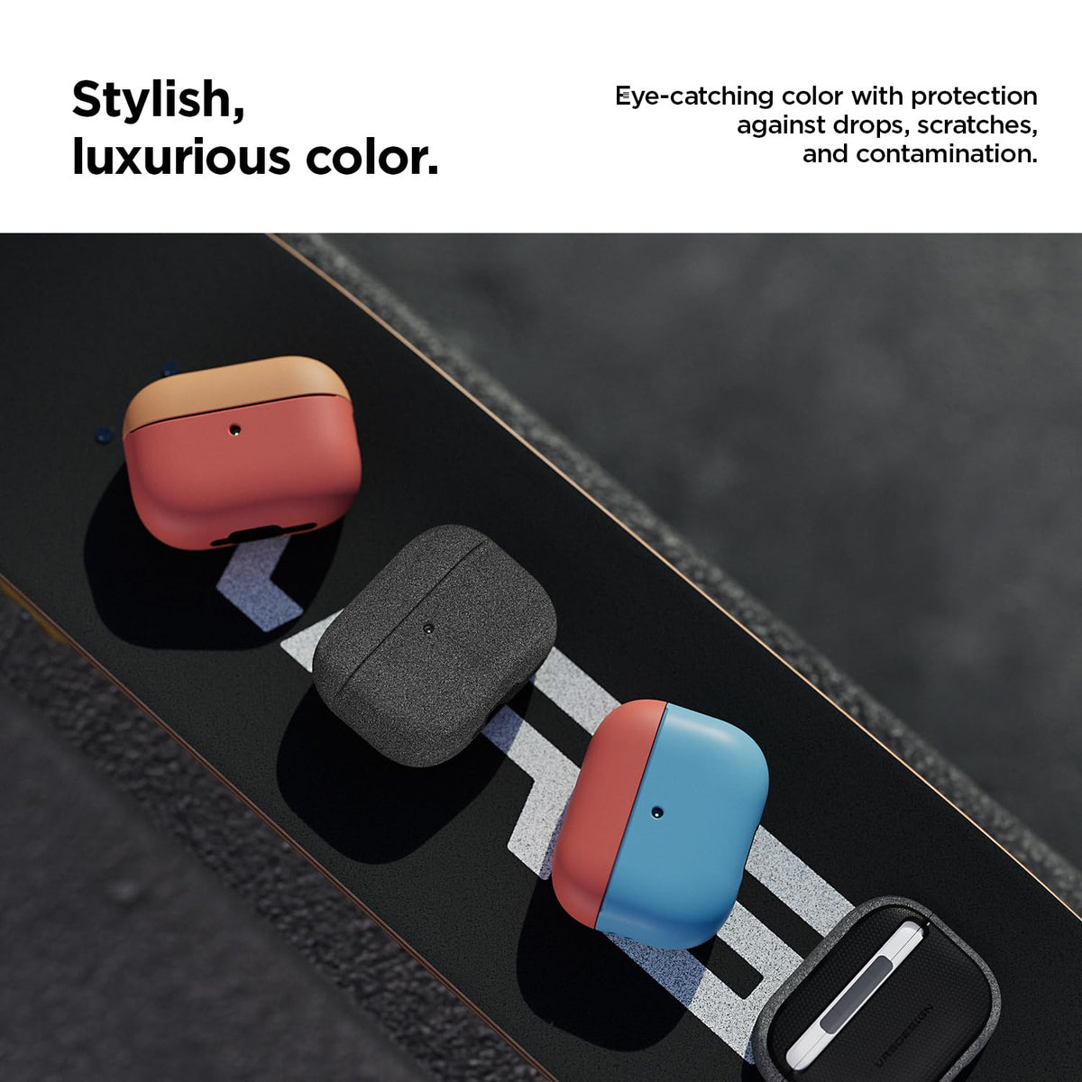 VRS Design Modern for Apple AirPods Pro 3rd Generation Case (2025) – Modern Minimal Style with Slim Profile and Precise Fit Compatible with AirPods Pro 3 (Sand Stone)
