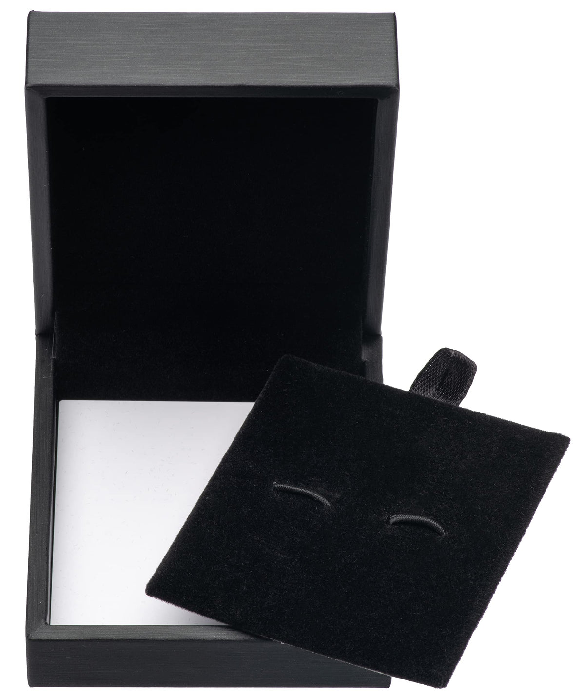 Giftop PU Leather Small Cufflink Box Jewelry Display Case (Black Pack of 3)