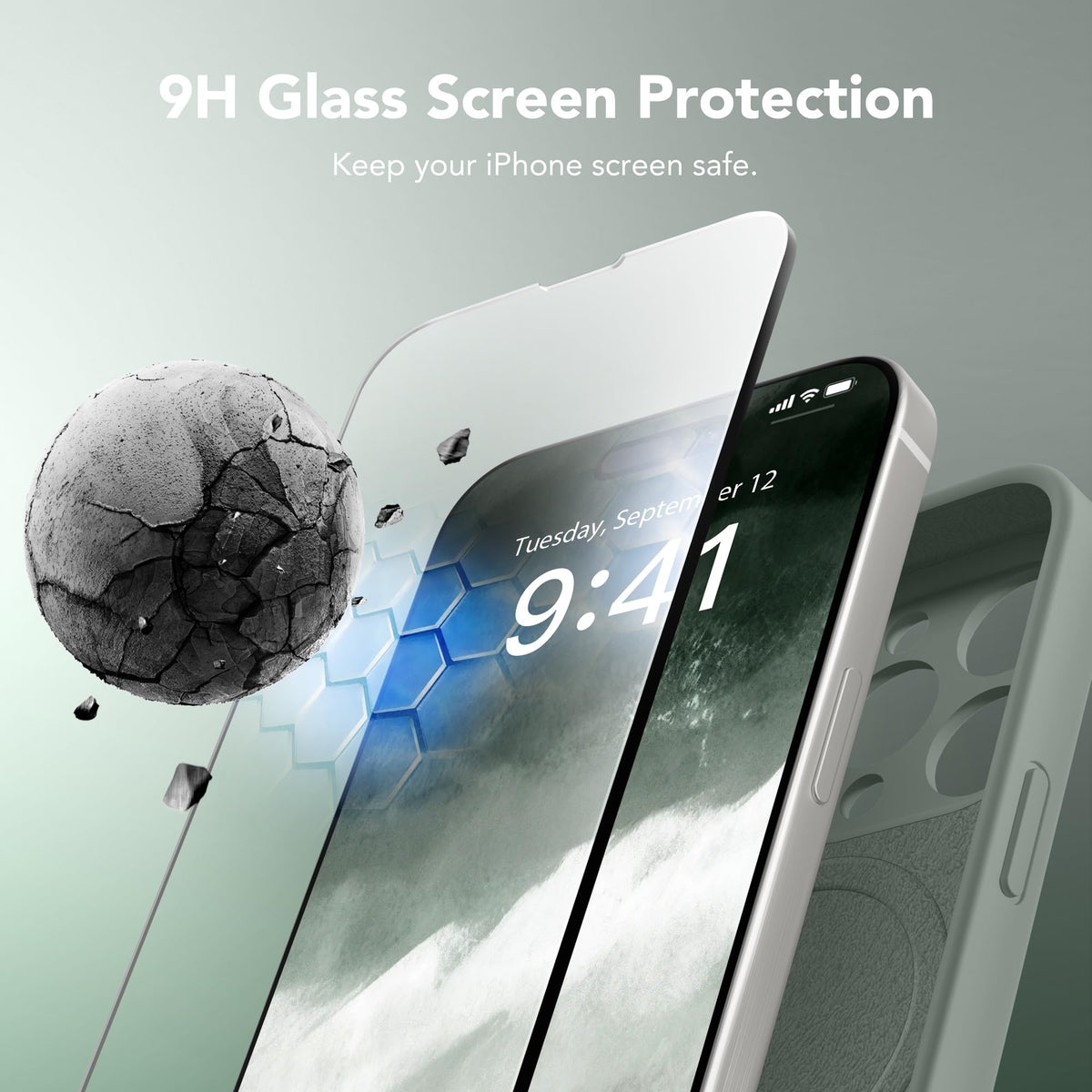 SuydanBox Magnetic for iPhone 15 Pro Max Case, Compatible with MagSafe, [Full Camera Protection][Screen Protector] Silicone Shockproof Protective Phone Case for iPhone 15 Pro Max 6.7", Calke Green