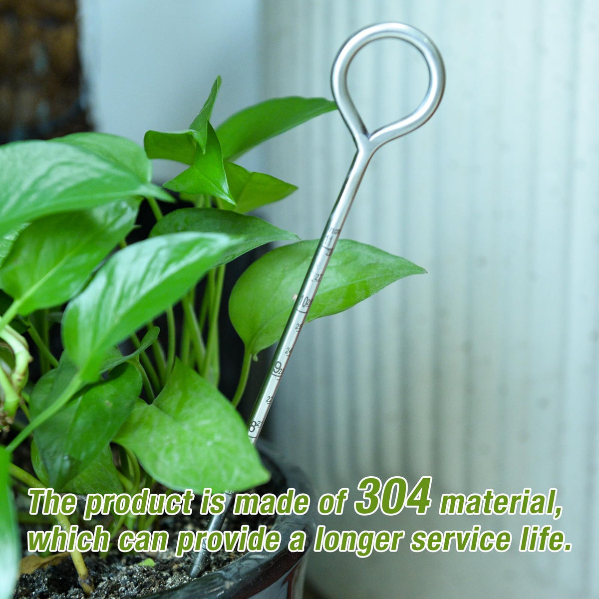 Soil Probe 10 Inches Moisture Meter for Plants, Soil Moisture Sampler with Dual Scale Markings, House Plant Water Monitor No Batteries Required