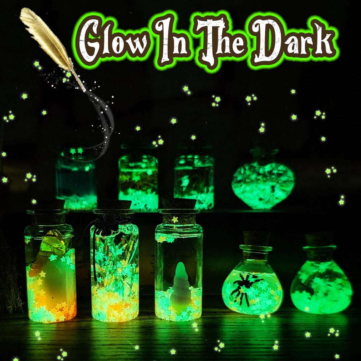 Alritz Mystery Potion Kits for Kids, 20 Magic Mix Witch Potion Bottles, Happy Birthday Party Craft Ornaments Toys Gift for Boys Girls Age 6 7 8 9 10 11+ Indoor Outdoor Party Decor