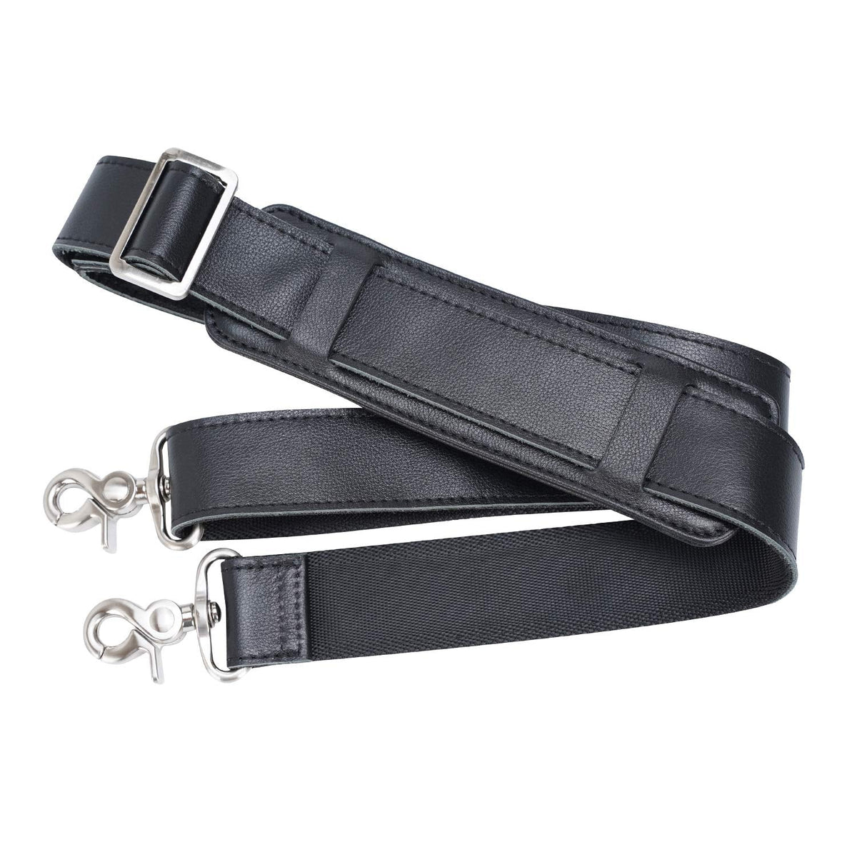 Polare Real Italian Leather Adjustable Replacement Shoulder Strap with Metal Hook for Briefcase Messenger Shoulder Duffel Bag