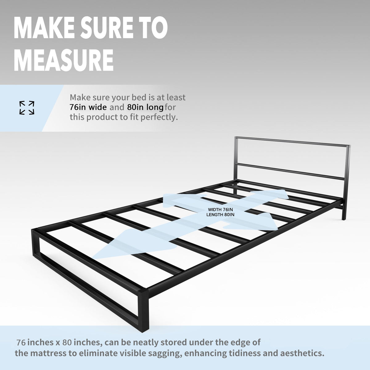 wanglanfei Bunkie Board,Foldablet,bunk bed10MM,Strong Support Ability,King Size 76 * 80",Moisture Proof and Noise Reduction