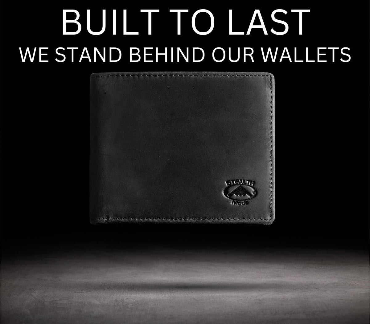 Stealth Mode Leather Bifold Wallet for Men With ID Window and RFID Blocking