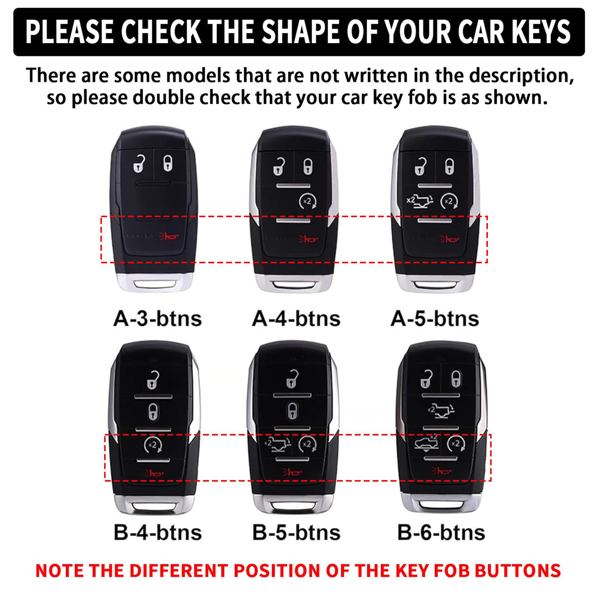 Zinc Alloy Car Key Fob Cover Compatible with 2019-2025 RAM 1500 2500 3500, Metal & Leather Remote Key Case Protector, Full Coverage Hard Shell Holder with Keychain Accessories (B-5-btns-Brown)