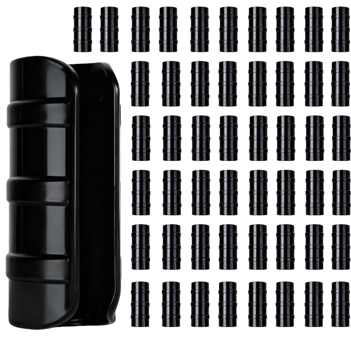50PCS 1 Inch(32mm) Greenhouse Clips – Black Plastic Clamps for PVC Pipe, Garden Buildings, Greenhouse Films, Sunshade Nets, Shelters, Farming, and Gardening (1 in)