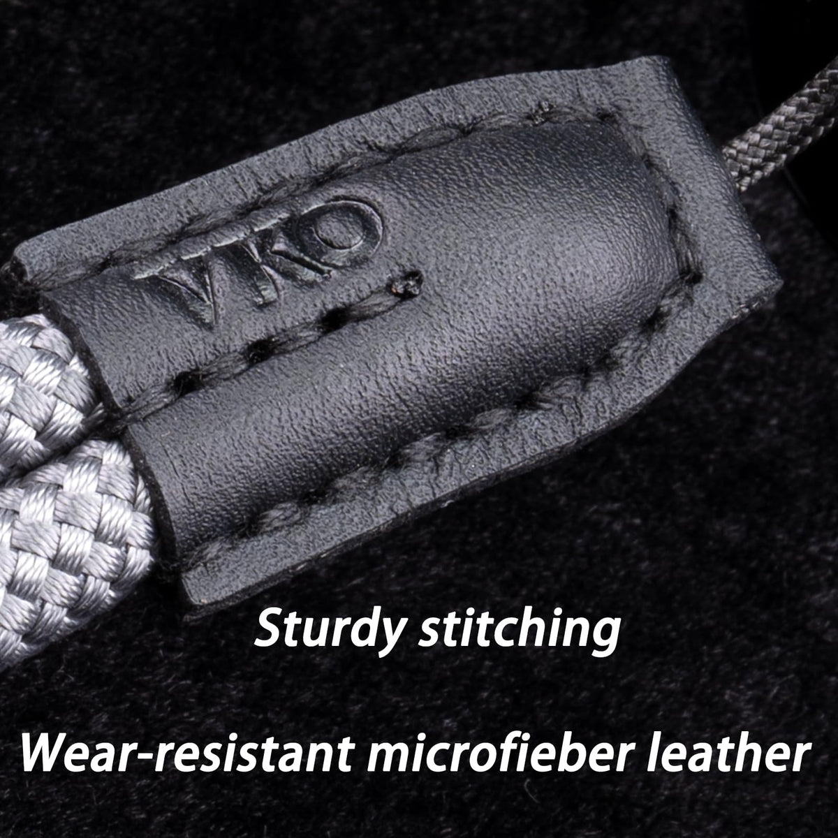 VKO Camera Wrist Strap,Climbing Rope Wrist Straps,Tether Hand Strap for Point-and-Shoot, Mirrorless, Small Cameras Accessory-Black