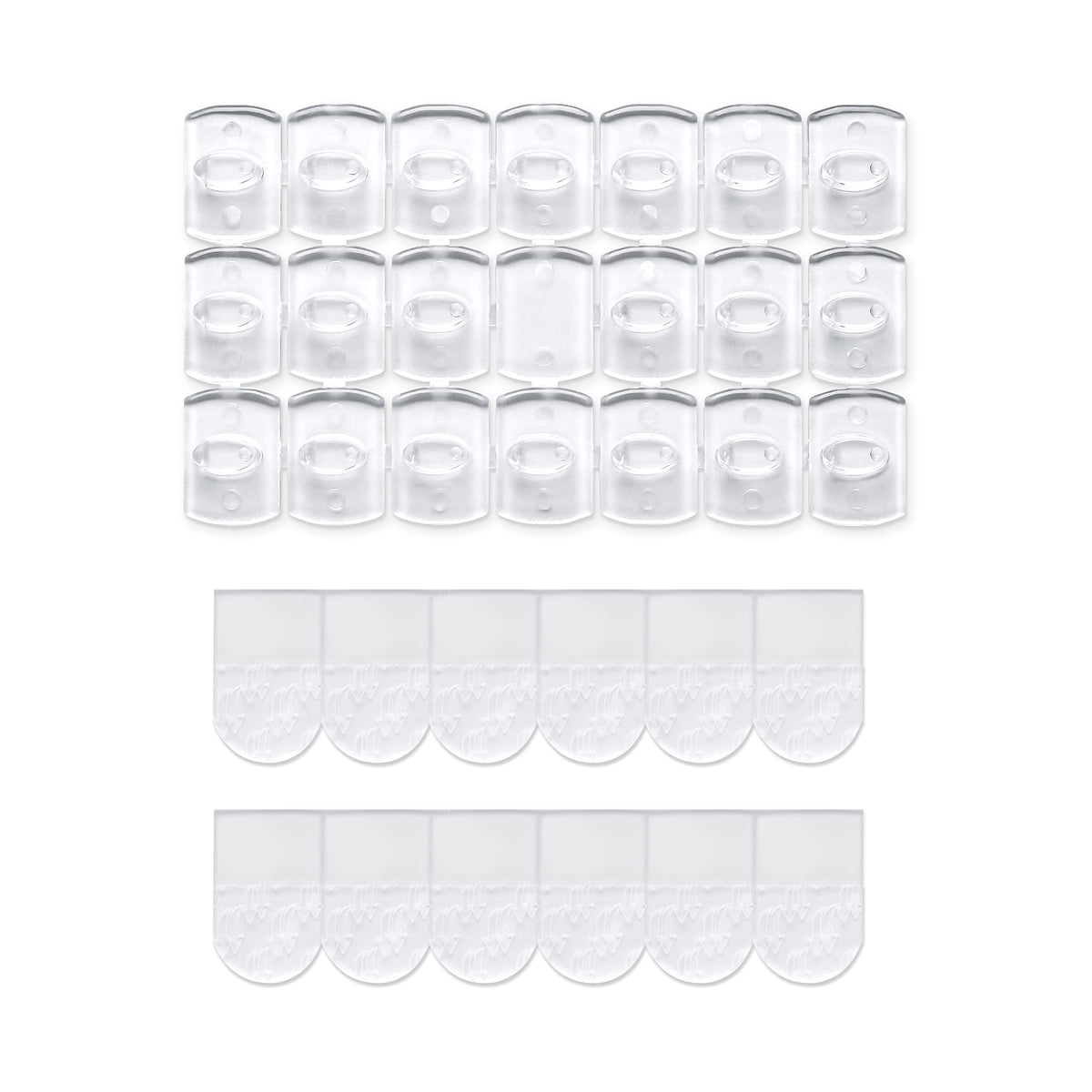 MOVELYST 240 Mini Clear Light Clips with 300 Adhesive Strips, Damage-Free Indoor Mini Wall Hooks for Hanging, Removable Clips for Christmas Decoration